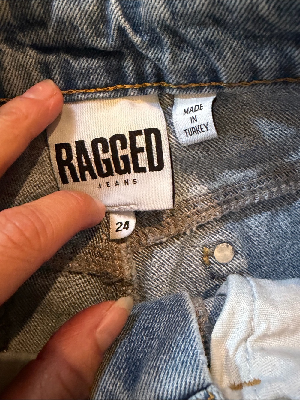 RAGGED JEANS Light Wash High Rise Straight Leg - Picture 7 of 9